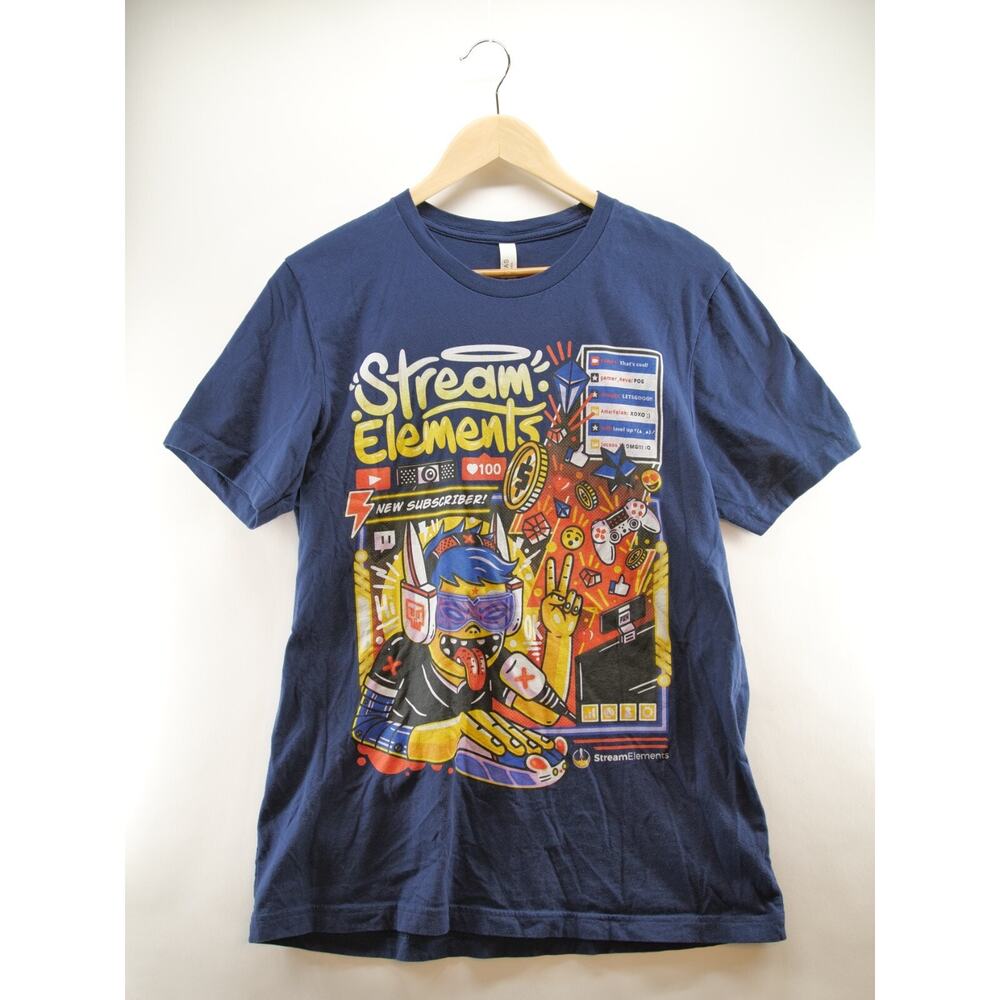 2022 Twitch Con - Stream Elements T Shirt Large‎ Blue